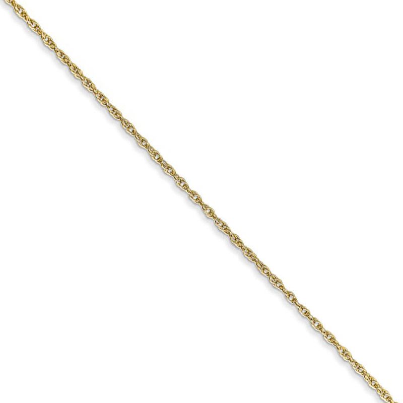 0.8mm, 10k Yellow Gold, Baby Rope Chain Necklace, 16 Inch